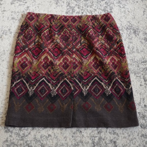 J. Jill Patterned Slip On Stretch Skirt Size Small P - Picture 6 of 11